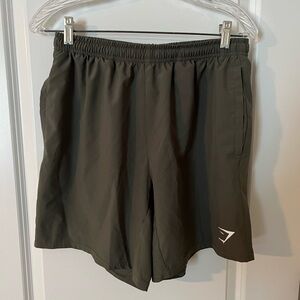 Gymshark, Men’s Olive/Army Green Gym Shorts, Size M